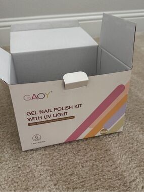 GAOY Gel Nail Polish Kit with UV LED Lamp 6 Colors + Accessories